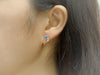 Sterling Silver Synthetic Blue Opal Dolphin Stud Earrings