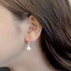 Sterling Silver 9mm Plumeria Hook Earrings