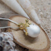 Sterling Silver Baby Turtle Hatchling Egg Pendant Necklace, 16+2