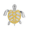 Sterling Silver Moving Sea Turtle Pendant