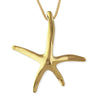Sterling Silver Starfish Pendant Necklace, 16+2