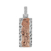 Sterling Silver Turtle and Scroll Vertical Bar Pendant