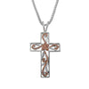 Sterling Silver Filigree Cross Pendant Necklace, 16+2