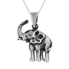 Sterling Silver Small Elephant Pendant Necklace, 18