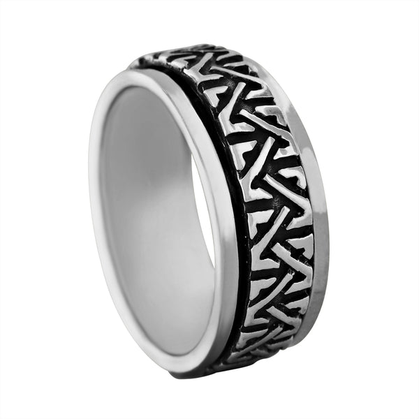 Sterling Silver Celtic Knots Spinner Ring