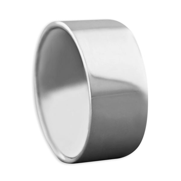 Sterling Silver Flat Band Ring 10mm