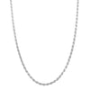 Sterling Silver 2.2mm Diamond-Cut Rope Chain Necklace Solid Italian Nickel-Free, 8-30 Inch
