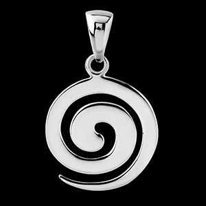 Sterling Silver Spiral Pendant Necklace, 18