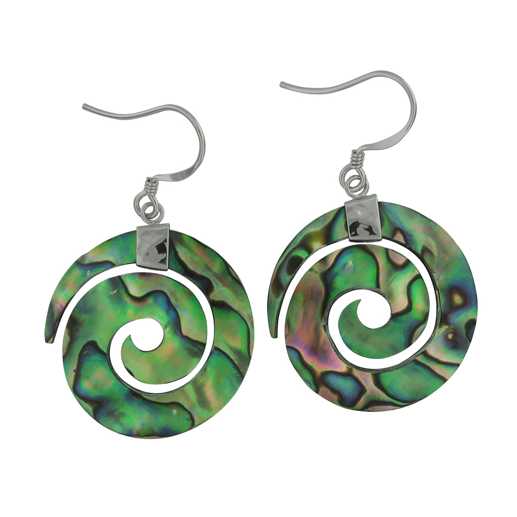 White Abalone Shell Circle round blanks, earring bead jewelry